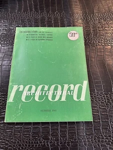 OCTOBER 1941 Architectural Record Magazine (MI) - Imagen 1 de 1