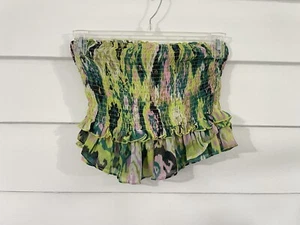 NEW ZARA WOMAN MULTICOLOR OFF THE SHOULDER CROP TUBE TOP SIZE S Y388 - Picture 1 of 8