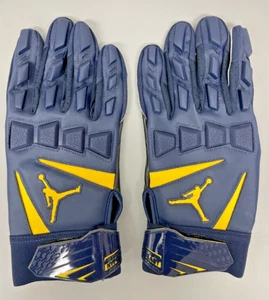 NIKE JORDAN HYPERBEAST 2.0 NCAA MICHIGAN WOLVERINES LINEMAN FOOTBALL GLOVES, 4XL - Picture 1 of 5