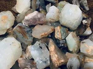 1000 Carat Lots of Unsearched Blue Opal Rough + a FREE faceted Gemstone - Picture 1 of 12