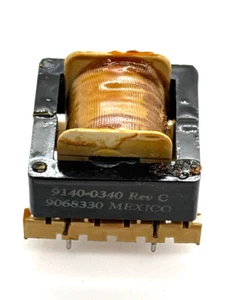 Vintage Retro 9140-0340 Rev C 9068330 Mexico Transformer Coil 2x2 In 3oz 1980 - Picture 1 of 5