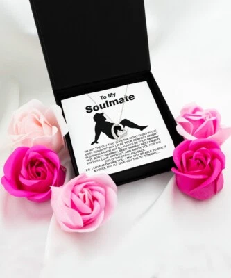 To My Soulmate Necklace, Gift for Wife, Girlfriend, Fiance, Anniversary Gift - Image 1 of 3