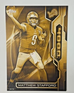 2015 Topps 4000 Club MATTHEW STAFFORD Jumbo 5x7 Gold 10/10 SSP #4KYC-MS Lions - Picture 1 of 2
