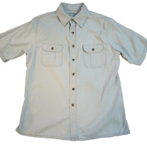 Camicia uomo Croft and Barrow due tasche beige colore abbottonato taglia M - Foto 1 di 8