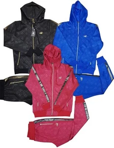 Men's TiM Designer Slim Fit Tracksuit Zip Up Hoodie Joggers Urban 2pcs Set - Picture 1 of 10