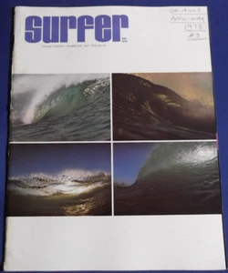 SURFER MAGAZINE-APRIL/MAY 1973-JEFF CRAWFORD-HANG TEN-PIPELINE MASTERS-VINTAGE - Foto 1 di 6