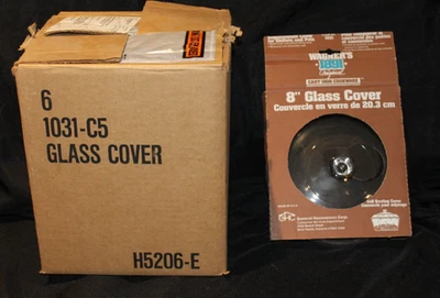 Винтажная круглая куполообразная стеклянная самобастующая крышка WAGNERWARE C-5 8 дюймов наружный диаметр - Изображение 1 из 4