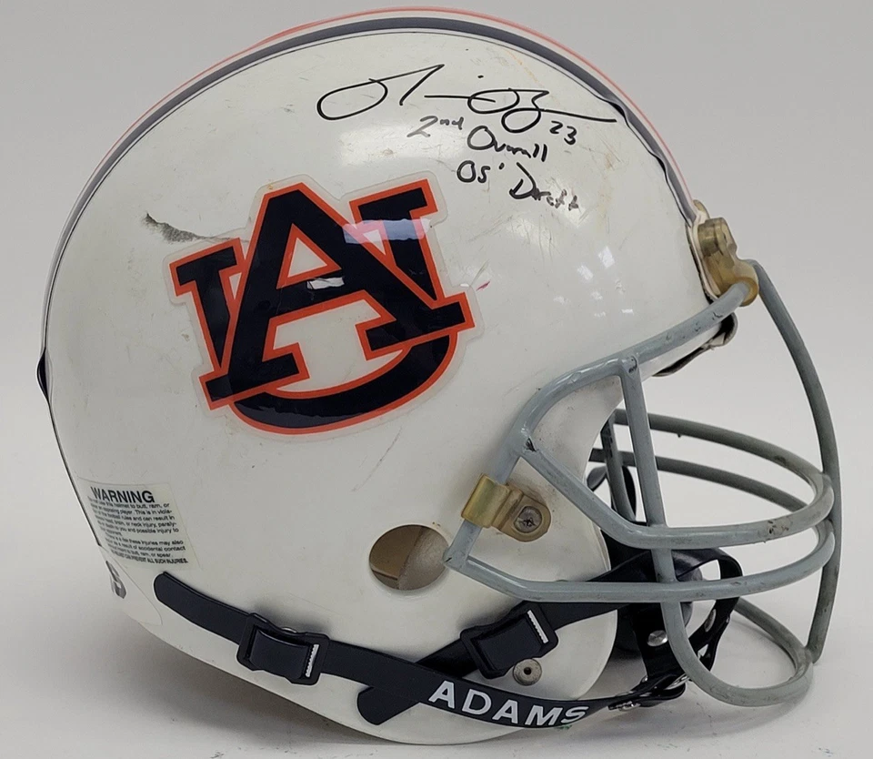 Casco usado firmado por Ronnie Brown Auburn Tigers juego inscrito con Beckett LOA Foto 1 de 4