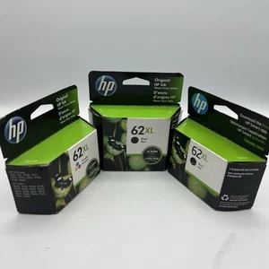 3x HP 62XL Tinte - OEM versiegelt - 2 schwarz + 1 Tri-Color - abgelaufener Tintensatz - Bild 1 von 5