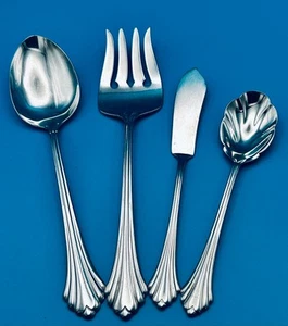 4er Set Oneida BANCROFT Hostess Set Servieren Edelstahl Besteck Silberbesteck - Bild 1 von 12