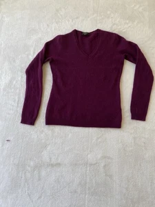 Charter Club Luxury 100% Cashmere Purple V-neck Pullover Sweater Women’s Medium - Bild 1 von 5