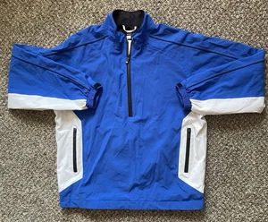 Footjoy Dryjoys Jacket Men's Large Blue Tour Collection Pullover 1/2 Zip Golf - Picture 1 of 10