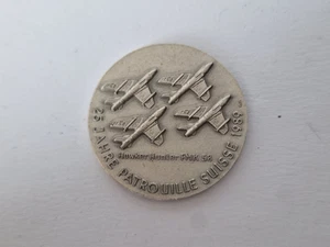 Schweiz massiv Silber 0,999 - Medaille -25 Jahre Patrouille Suisse 1989. - Bild 1 von 2
