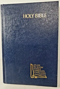 VTG c1973 Holy Bible King James Version The Old and New Testaments Blue Cover - Picture 1 of 13