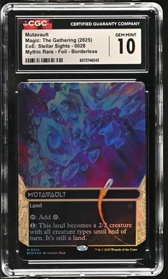 MUTAVAULT Edge of Eternities Stellar Sights Borderless Foil Mythic CGC 10 MTG - Image 1 of 2
