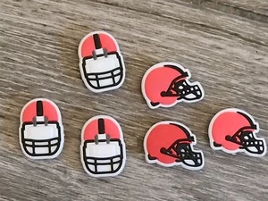 NFL Cleveland Browns Shoe Charms Jibbitz Helmets Set Of 6 - Picture 1 of 3