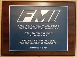 Letrero de madera y metal de FMI Franklin Mutual Insurance Company desde 1879 - Imagen 1 de 2