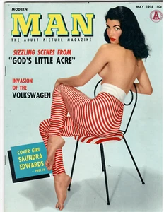 Men's Magazine MODERN MAN May 1958 Saundra Evans, Volkswagen Invasion, More - Picture 1 of 3