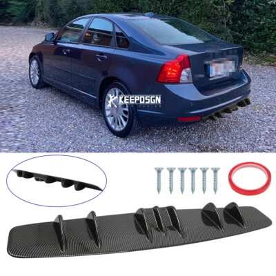 Difusor trasero de carbono parachoques divisor alerón labio para Volvo S40 S60 S80 S90 Foto 1 de 4