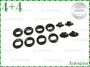 TAPPETINO AUTO MOQUETTE CLIP FISSAGGIO MANIGLIE MORSETTI SUPPORTI PAVIMENTO MANICHE PREMIUM NERO 4+4 - Foto 1 di 6