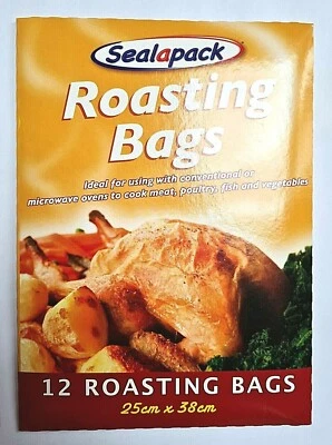 12 Large (25 X 38cm) Roasting Bags Cooking Poultry Chicken Turkey Meat Fish Veg - Image 1 of 2