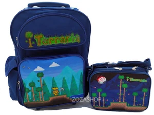Terraria 16" Large School Roller Backpack Rolling & Lunch Bag Insulated - Picture 1 of 7