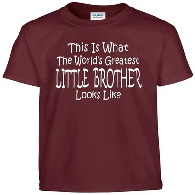 Worlds Greatest LITTLE BROTHER T Shirt Boys Youth Kids and Adult Tee T Shirt - Image 1 of 3