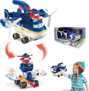 Super Wings Toy Airplane Patrol Car & Jett Action Figure Set Toy 740834 New - Picture 1 of 7
