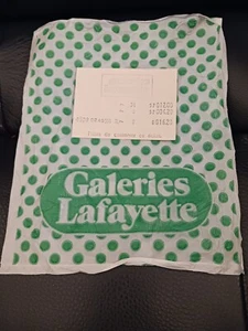 Small Galeries Lafayette Vintage Plastic Shopping Bag and Receipt - Picture 1 of 4