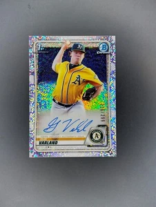 2020 Bowman Chrome Prospects Gus Varland RC Speckle Refractor 257/299 #CPA-GV - Picture 1 of 2