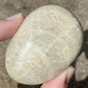 Shimmery Madagascar MOONSTONE Palm Stone - Intuition, 3rd Eye Chakra - C637 - Picture 1 of 9