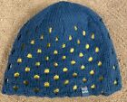 Burton Womens Beanie Hat Teal Blue Yellow Boarding Skiing Knit Outdoor Layer