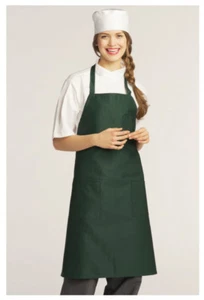 Bib Apron, 2 Pockets, Pencil Pocket, Color: Hunter, Size: 30" W x 34" L - 3004 - Picture 1 of 1