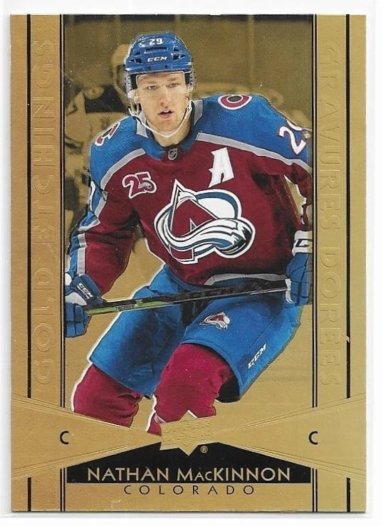 NATHAN MacKINNON 2021-22 UD GOLD ETCHINGS card #G-15 Colorado Avalanche NM - Image 1 of 1