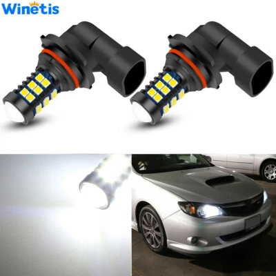 2X Xenon White 9005 LED High Beam Daytime Running Light Bulbs for Subaru WRX STi - Image 1 of 4