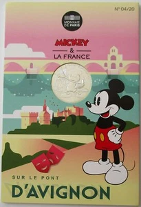 France 10 Euro 2018 Mickey Mouse Sur le Pont d'Avignon Silver - Picture 1 of 1