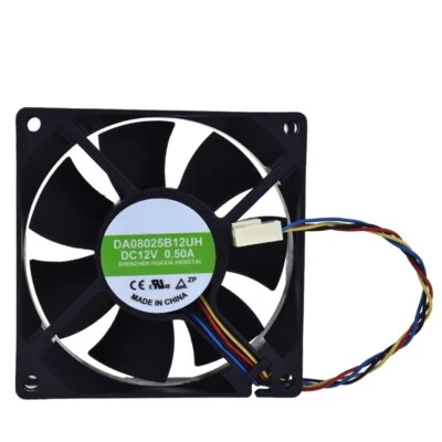 For YM DA08025B12UH DC12V 0.50A 80*80*25MM Cooling Fan 4pin - Image 1 of 4