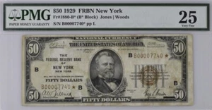 1929 $50 FRBN STAR NOTE Fr 1880-B* PMG VF25 NEW YORK - Picture 1 of 3