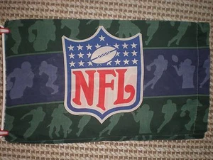 Vintage Made in USA NFL Green & Blue Pillow Case 30.5" x 18.5" - Picture 1 of 4