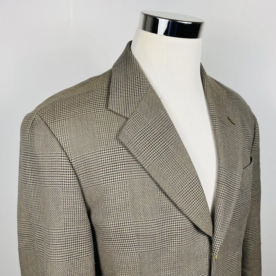 Ejemplo x Abrigo Deportivo Missoni 38R Para Hombres Beige Glen Cuadros 100% Lana Tres Botones Foto 1 de 4