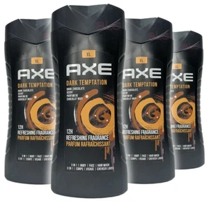 AXE 4 Pack DARK TEMPTATION 13.5 oz. Body Wash Shower Gel *Dark Chocolate Scent* - Picture 1 of 2