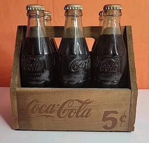 coca cola holiday greetings 1994 mit Holz 6er Pack - Bild 1 von 6