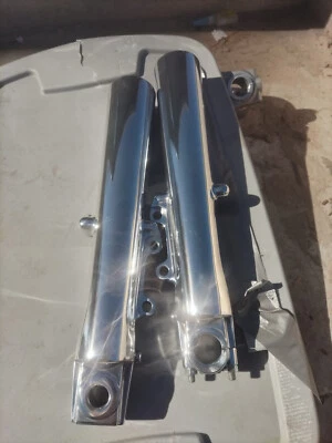 HARLEY DAVIDSON ROAD KING POLISHED FORK LOWER LEGS 2000-2013 NO EXCHANGE SALE - Image 1 of 4