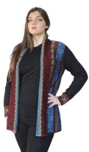 Femmes 100% Authentique Bébé Alpaca Tricot Laine Manteau Pull Yakar Cusco - Picture 1 of 16