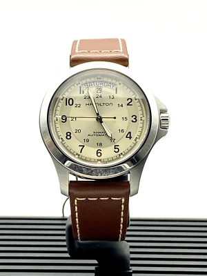 Hamilton Khaki Field King Auto Brown Leather Men's Watch H64455523 - Image 1 of 4