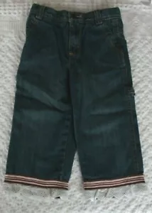 Jeans Genuinos Niños Niñas 24 Meses Usados en Excelente Condición ÚNICOS Carpintero Encaje Tomgirl - Imagen 1 de 2
