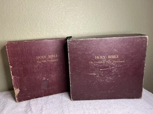 Vtg 1953 Holy Bible Complete Old & New Testament Audio Book On 16 RPM Vinyl - Picture 1 of 15