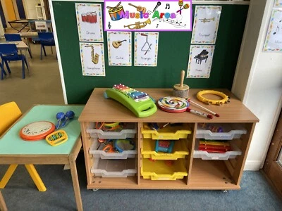 TIGER MOON Outdoor Indoor pädagogischer Spielbereich Vinyl Banner Musik spielen 60 x 20 cm