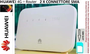 Huawei B612s-25d 300 Mbs router CPE 4G+ slot sim Cat6 RJ11 WiFi VPN VoIP - Foto 1 di 3