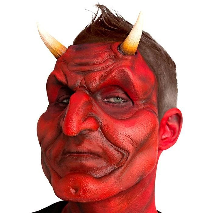 Woochie Cinema Secrets Devil Foam Mask Horns Prosthetics Special Effects Makeup - Image 1 of 3
